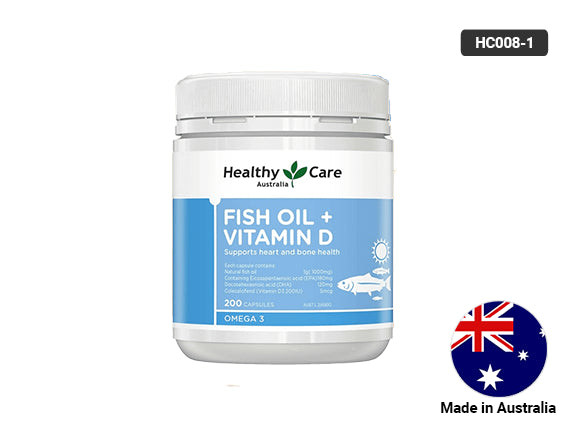 Healthy Care Fish Oil + Vitamin D 200 Capsules in Sri Lanka